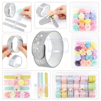 Base de corsage de poignet en cuir pailleté, support transparent pour fleurs, pour DIY, mariages, bals de promo, artisanat floral, accessoire fait main