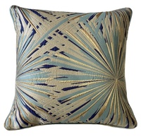 Housse de coussin carrée en jacquard métallique double face, motif abstrait Feux d'artifice, de luxe, vente en gros directe usine
