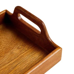 Rectangular Solid Wood <b>Tray</b> Walnut Wood With Handle Household Serving <b>Tray</b> For <b>Tea</b> And Fruit - Product Image 5