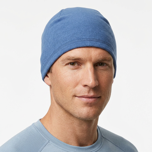 Blue Solid Color Skull <b>Cap</b> <b>for</b> <b>Men</b> 100% Acrylic Casual <b>Winter</b> <b>Cap</b> Unisex Adult Size 56-58CM Computer Knitted Style - Product Image 2