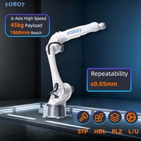 Robot industriel FOBOT à 6 axes, charge utile de 10 kg, manutention de haute précision, tri, inspection, étiquetage, assemblage, boîte de vitesses PLC, IP67