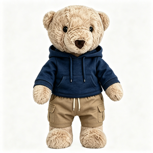 Orsacchiotto di Peluche Casual <span class=keywords><strong>con</strong></span> <span class=keywords><strong>Felpa</strong></span> <span class=keywords><strong>con</strong></span> Cappuccio, Giocattolo Morbido Personalizzato in Stile Casual - Product Image 3