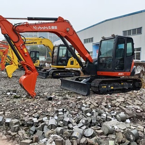Mini pelle d'occasion, livraison gratuite, poids opérationnel de 8 tonnes, en vente, moteur Kubota EPA 8 tonnes, mini excavatrice sur chenilles, pelle de 8 tonnes pour la ferme - Product Image 2