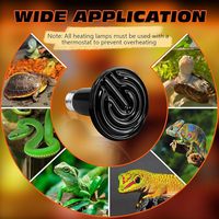 Émetteur de chaleur en céramique mini 110v/220v pour reptiles 25W 50W 75W Lampe chauffante sans lumière E27/E26 pour tortue, lézard, dragon barbu
