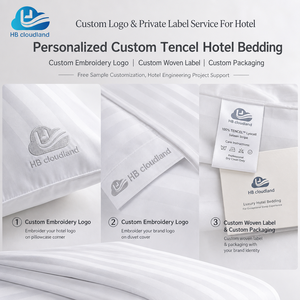 Juego de Ropa de Cama de Lyocell Premium Transpirable, Suave y Sedoso de Alta Densidad 400TC, Certificado OEKO-TEX y Auditado por BSCI de Cloudland - Product Image 4