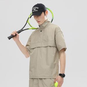 2024 été nouvelle tendance rétro vêtements de sport décontractés hommes femmes surdimensionné T-Shirt à manches courtes tissu tissé conception vierge - Product Image 4