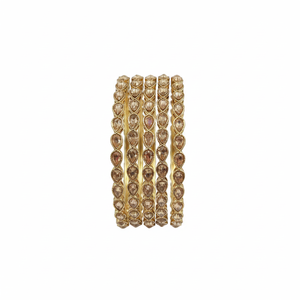 Elegant & Luxurious Gold Plated Crystal Stone Bracelets & <b>Bangles</b> <b>Set</b> Jewelry Accessory - Product Image 2