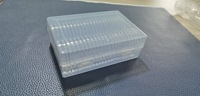 Boîte de rangement transparente en PP pour pièces de monnaie, contient 50 boîtes rondes de 40 mm pour pièces commémoratives, meilleur emballage