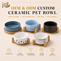 NicePets Fabricant de bols pour animaux de compagnie en céramique sur mesure OEM ODM |   Usine de bols pour animaux de compagnie avec logo de marque privée |   Gamelle pour chat et chien, prête à l'exportation, faible MOQ