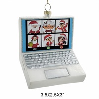 Ornements de Noël en verre faits à la main personnalisés, colorés, pour chaussettes de Noël, valises de voyage, ordinateurs portables, souvenirs artistiques, cadeaux