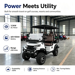 Carrito de Golf Eléctrico <span class=keywords><strong>Boka</strong></span> Todoterreno de 4 Plazas, Motor de CA de 3500W, Suspensión Independiente, Certificado CE - Product Image 1