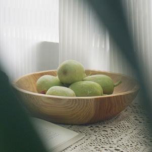 ชามผลไม้ทำด้วยมือไม้ไผ่ขนาดใหญ่สไตล์นอร์ดิกของตกแต่งบ้าน - Product Image 3