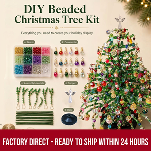 Kit DIY d'arbre de Noël perlé, mini décoration de table de 3 mm pour présentoir de bureau ou d'étagère - Product Image 3