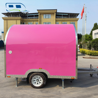 Kiosque mobile pliable de rue pour sandwichs, hamburgers, tacos, popcorn, café, nourriture, chariot de nourriture mobile, petite remorque de nourriture mobile pour glaces et en-cas
