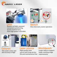 Máquina de Grabado Láser de Fibra de Tipo Gantry Personalizada JUNFEI, Ajuste Automático del Eje Z, Línea de Producción Automatizada Integrada para Piedra y MDF