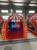 Jeu de basketball gonflable 5-en-1 pour parcs de trampolines et événements de carnaval en plein air - Zone de sports pour location de fêtes