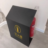 Support pour extincteur, armoire de rangement 2 unités avec panneau décoratif, design en L épaissi, origine Chine