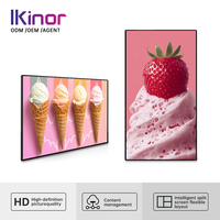 Écran tactile interactif LCD Android pour affichage publicitaire mural intérieur IP65, panneau d'affichage numérique pour vitrine de magasin de détail