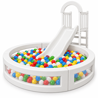Vente en gros de piscine à balles transparente carrée blanche, piscine à balles rectangulaire ronde, équipement pour aire de jeux intérieure pour enfants