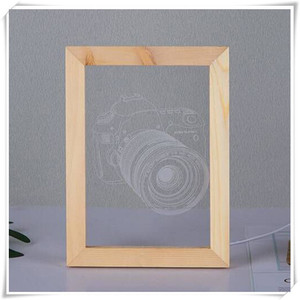Marco de movimiento lento LED, lámpara óptica 3D de ilusión, escultura, marco de fotos de movimiento lento, luces nocturnas, marco de tiempo, decoración de mesa - Product Image 4