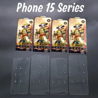 Vente en gros d'usine OEM ODM Film de protection d'écran de marque personnalisée 2.5D verre trempé antistatique à couverture complète pour iphone 15promax