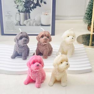 3d Teddy Dog Shaped Soy Wax Aromatherapy <b>Candle</b> Home Decor <b>Candle</b> Smokeless Non-toxic Handmade Scented <b>Candle</b> - Product Image 3