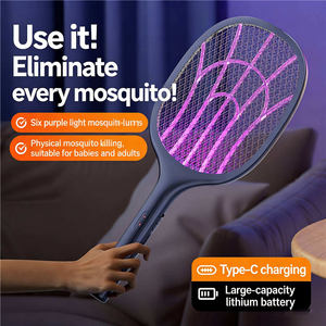 Matamosquitos Eléctrico 2 en 1 de 3000V con Luz LED UV, Recargable, Lámpara Antimosquitos para Control de Plagas en Interiores del Hogar - Product Image 2