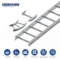 Hdmann IEC 61537 HDG Acier 600x150x2.5mm Chemin de câbles de type échelle pour système de câblage de grue de terminal portuaire