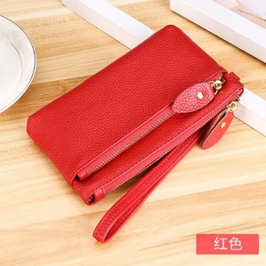Wholesale Men Genuine Leather Luxury <b>RFID</b> <b>Blocking</b> Short Coin Card Holder <b>Wallet</b> Polyester Lining Open Closure Thread Pattern - Product Image 6