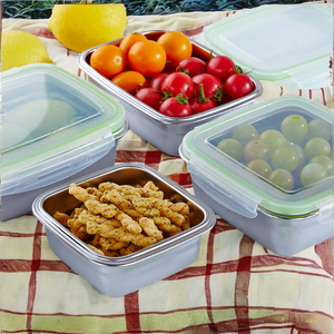 Contenedor de Alimentos Plegable de Acero Inoxidable 304 de 500 ml, Libre de BPA, con Tapa de PP, Hermético y Portátil, para Almacenamiento de Alimentos Frescos - Product Image 2