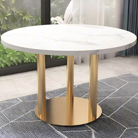 Pieds de meubles en acier inoxydable robustes et modernes de luxe pour restaurants, cafés, salles de sport, centres commerciaux - Finition chrome doré pour table en bois