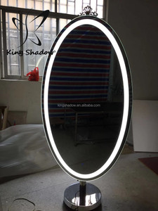 Salon Thiết Bị Tóc Thiết Kế Độc Đáo Salon Gương Trạm Mỹ Phẩm Vanity Bảng Salon Trang Điểm Gương Với LED - Product Image 4