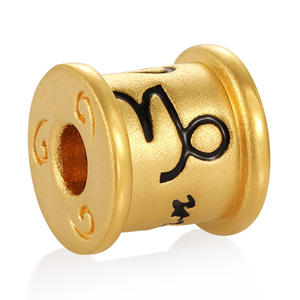 Constelación cultura 24K oro micro-duro oro puro patrón de Capricornio pulsera con cuentas tendencia accesorios de joyería de oro - Product Image 1