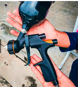 Pistola pulverizadora HVLP de capa base de taza profesional de 600ml con tapa de aire 2017 Plus CVB1 Digital para pintar Motor sin escobillas - Product Image 2