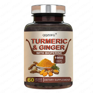 Organik zerdeçal zencefil 95% Curcuminoids en iyi emilim BioPerine karabiber zerdeçal Curcumin takviyesi bitkisel takviyeler - Product Image 1