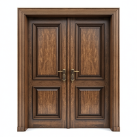 Porte intérieure moderne simple à double battant en bois massif, insonorisée, pour appartement et chambre