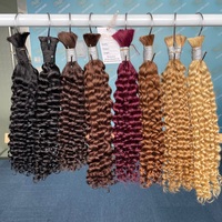 Cheveux en vrac Grossiste Vierge Cheveux humains non transformés étirés plus épais en vrac, prix inférieur Sortie d'usine Cheveux raides