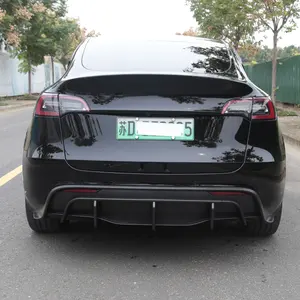 Araba tamponları mat siyah otomatik arka spoyler araba arka difüzör araba vücut kitleri Tesla modeli Y 21-23 için