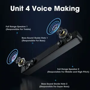 PC soundbar có Dây Bluetooth Loa USB powered Soundbar cho TV PC máy tính xách tay chơi game rạp hát tại nhà Surround hệ thống âm thanh