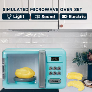 Ensemble de cuisine électrique pour enfants avec micro-ondes, lumières et sons, jeu de simulation réaliste, cadeau éducatif STEM pour enfants - Product Image 2