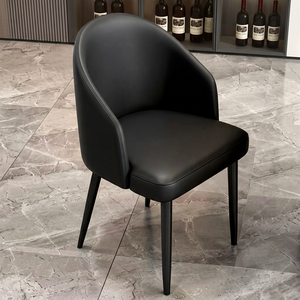 Modern Midcentury <b>Living</b> <b>Room</b> <b>Chair</b> PU Leather Solid Back Metal Legs Foam Filling Leisure <b>Chair</b> Home Furniture - Product Image 3