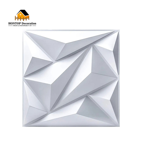 30x30cm PVC Three-dimensional Board, Decoration Wall Panel - White