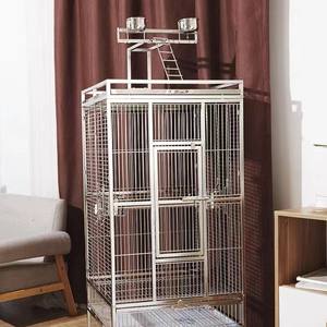 Gabbia di Lusso in Acciaio Inox 304 per Pappagalli e Storni, Grande/Extra Grande per Allevamento con Gabbia Media - Product Image 2