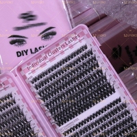 Kit de cils individuels 30D-50D thermocollés, doux, en PBT coréen, effet naturel, fournisseur de faux cils en grappe