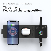 Chargeur sans fil magnétique portable 3-en-1 à charge rapide avec batterie externe compatible QC3.0 et PD pour téléphone, voiture, ordinateur portable, microphone