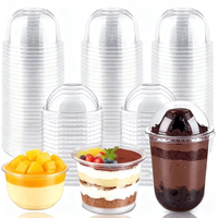 Conteneur alimentaire jetable en plastique de 250 ml de haute qualité, transparent, bonne étanchéité, pour un seul gâteau, vente en gros