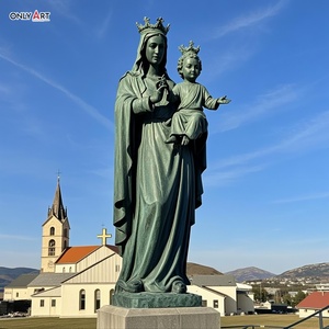 Estatua DE LA Sagrada Familia católica de Praga personalizada, estatua religiosa grande de latón metálico, estatua de bronce de José y María con el bebé Jesús - Product Image 2
