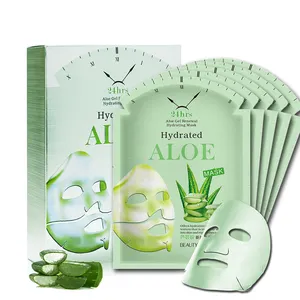 Hot Selling Custom Logo Moisturizing Hydrating Sheet Mask Plant Extract Skin Care Aloe Vera/Gold/ Snail/ Charcoal Facial Mask