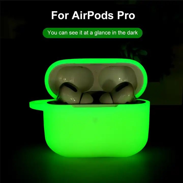 Glow in the Dark Silicon case for Apple Air Pods Pro Glowing in Dark  Silicon Protective Airpod Case