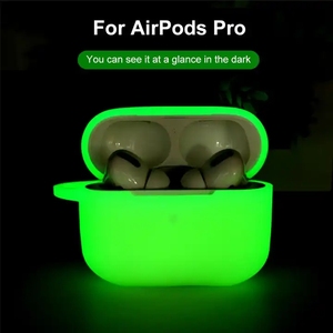 Étui en silicone qui brille dans le noir pour Apple <span class=keywords><strong>Air</strong></span> Pods 2 1 <span class=keywords><strong>Pro</strong></span> <span class=keywords><strong>3</strong></span>, étui protecteur pour Airpods en silicone qui brille dans le noir - Product Image 6